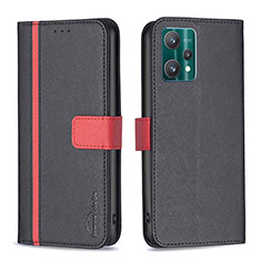 Funda de Cuero Cartera con Soporte Carcasa B13F para Realme 9 Pro 5G Negro