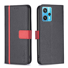 Funda de Cuero Cartera con Soporte Carcasa B13F para Realme 9 Pro+ Plus 5G Negro