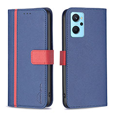 Funda de Cuero Cartera con Soporte Carcasa B13F para Realme 9i 4G Azul