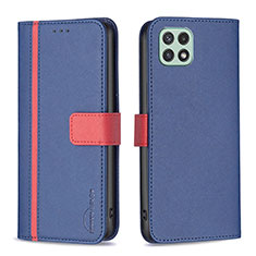 Funda de Cuero Cartera con Soporte Carcasa B13F para Samsung Galaxy A22 5G Azul