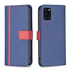 Funda de Cuero Cartera con Soporte Carcasa B13F para Samsung Galaxy A31 Azul