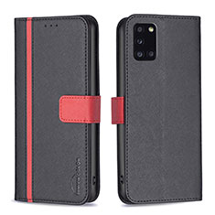 Funda de Cuero Cartera con Soporte Carcasa B13F para Samsung Galaxy A31 Negro