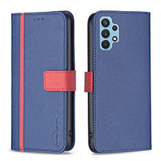 Funda de Cuero Cartera con Soporte Carcasa B13F para Samsung Galaxy A32 4G Azul