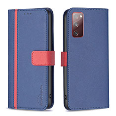 Funda de Cuero Cartera con Soporte Carcasa B13F para Samsung Galaxy S20 FE 5G Azul