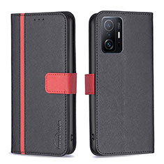 Funda de Cuero Cartera con Soporte Carcasa B13F para Xiaomi Mi 11T Pro 5G Negro