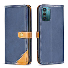 Funda de Cuero Cartera con Soporte Carcasa B14F para Nokia G21 Azul