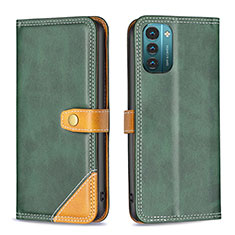 Funda de Cuero Cartera con Soporte Carcasa B14F para Nokia G21 Verde