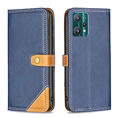 Funda de Cuero Cartera con Soporte Carcasa B14F para Realme 9 5G Azul