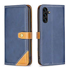 Funda de Cuero Cartera con Soporte Carcasa B14F para Samsung Galaxy A04s Azul