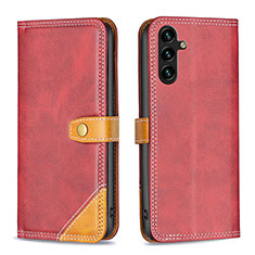 Funda de Cuero Cartera con Soporte Carcasa B14F para Samsung Galaxy A13 5G Rojo