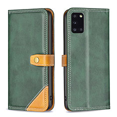 Funda de Cuero Cartera con Soporte Carcasa B14F para Samsung Galaxy A31 Verde