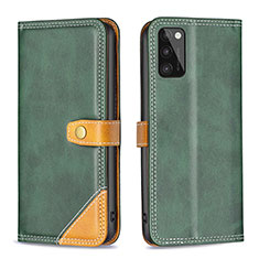 Funda de Cuero Cartera con Soporte Carcasa B14F para Samsung Galaxy A41 Verde