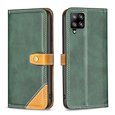 Funda de Cuero Cartera con Soporte Carcasa B14F para Samsung Galaxy A42 5G Verde