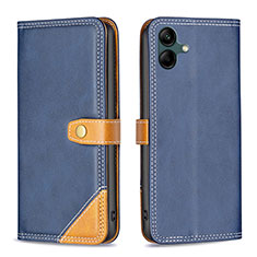 Funda de Cuero Cartera con Soporte Carcasa B14F para Samsung Galaxy M04 Azul