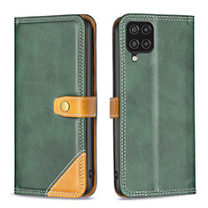 Funda de Cuero Cartera con Soporte Carcasa B14F para Samsung Galaxy M12 Verde