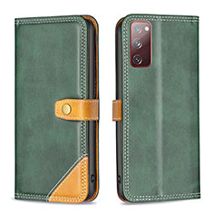 Funda de Cuero Cartera con Soporte Carcasa B14F para Samsung Galaxy S20 FE 4G Verde