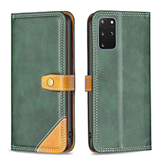 Funda de Cuero Cartera con Soporte Carcasa B14F para Samsung Galaxy S20 Plus 5G Verde