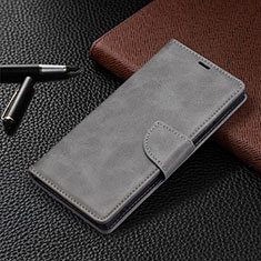 Funda de Cuero Cartera con Soporte Carcasa B14F para Samsung Galaxy S22 Ultra 5G Gris