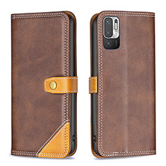 Funda de Cuero Cartera con Soporte Carcasa B14F para Xiaomi Redmi Note 11 SE 5G Marron