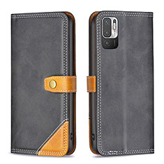 Funda de Cuero Cartera con Soporte Carcasa B14F para Xiaomi Redmi Note 11 SE 5G Negro