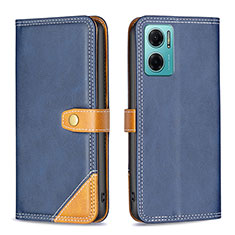 Funda de Cuero Cartera con Soporte Carcasa B14F para Xiaomi Redmi Note 11E 5G Azul