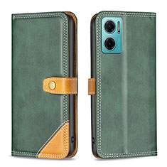 Funda de Cuero Cartera con Soporte Carcasa B14F para Xiaomi Redmi Note 11E 5G Verde