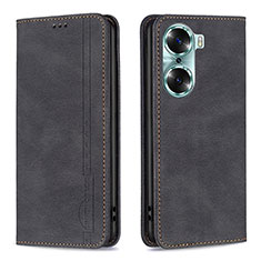 Funda de Cuero Cartera con Soporte Carcasa B15F para Huawei Honor 60 Pro 5G Negro