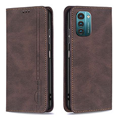 Funda de Cuero Cartera con Soporte Carcasa B15F para Nokia G11 Marron