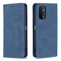 Funda de Cuero Cartera con Soporte Carcasa B15F para Oppo A54 5G Azul