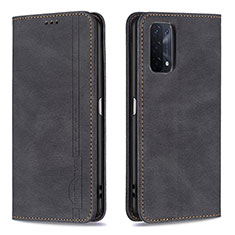 Funda de Cuero Cartera con Soporte Carcasa B15F para Oppo A54 5G Negro