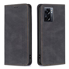 Funda de Cuero Cartera con Soporte Carcasa B15F para Oppo A57 5G Negro