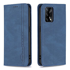 Funda de Cuero Cartera con Soporte Carcasa B15F para Oppo A95 4G Azul