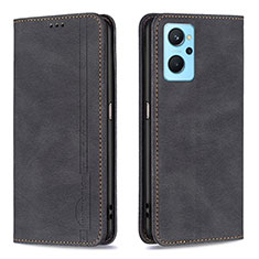 Funda de Cuero Cartera con Soporte Carcasa B15F para Oppo A96 4G Negro