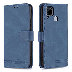 Funda de Cuero Cartera con Soporte Carcasa B15F para Realme 7i RMX2193 Azul