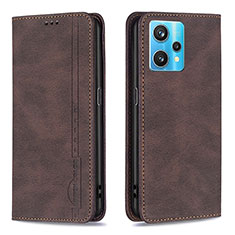 Funda de Cuero Cartera con Soporte Carcasa B15F para Realme 9 Pro+ Plus 5G Marron