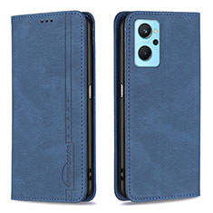 Funda de Cuero Cartera con Soporte Carcasa B15F para Realme 9i 4G Azul