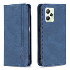 Funda de Cuero Cartera con Soporte Carcasa B15F para Realme C35 Azul