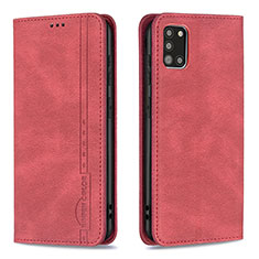 Funda de Cuero Cartera con Soporte Carcasa B15F para Samsung Galaxy A31 Rojo