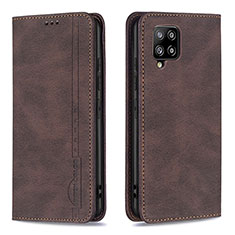 Funda de Cuero Cartera con Soporte Carcasa B15F para Samsung Galaxy A42 5G Marron