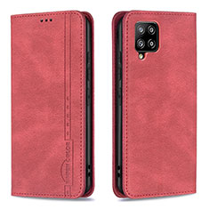 Funda de Cuero Cartera con Soporte Carcasa B15F para Samsung Galaxy A42 5G Rojo