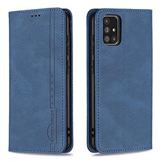 Funda de Cuero Cartera con Soporte Carcasa B15F para Samsung Galaxy A71 4G A715 Azul