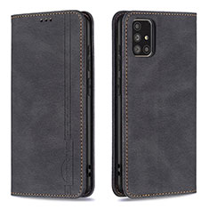 Funda de Cuero Cartera con Soporte Carcasa B15F para Samsung Galaxy A71 4G A715 Negro