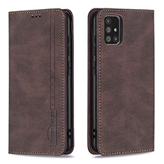 Funda de Cuero Cartera con Soporte Carcasa B15F para Samsung Galaxy A71 5G Marron