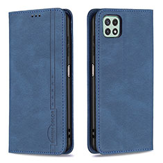 Funda de Cuero Cartera con Soporte Carcasa B15F para Samsung Galaxy F42 5G Azul