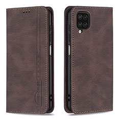 Funda de Cuero Cartera con Soporte Carcasa B15F para Samsung Galaxy M12 Marron