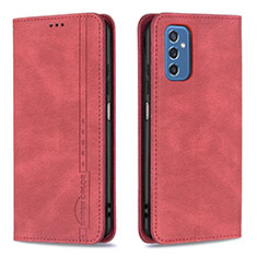 Funda de Cuero Cartera con Soporte Carcasa B15F para Samsung Galaxy M52 5G Rojo