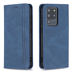 Funda de Cuero Cartera con Soporte Carcasa B15F para Samsung Galaxy S20 Ultra 5G Azul