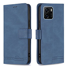 Funda de Cuero Cartera con Soporte Carcasa B15F para Vivo Y10 Azul