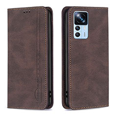 Funda de Cuero Cartera con Soporte Carcasa B15F para Xiaomi Mi 12T Pro 5G Marron