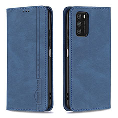 Funda de Cuero Cartera con Soporte Carcasa B15F para Xiaomi Poco M3 Azul